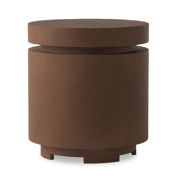 Higgins Outdoor Round Propane Enclosure - Clay Concrete