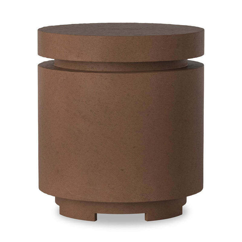 Higgins Outdoor Round Propane Enclosure - Clay Concrete
