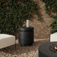 Higgins Outdoor Round Propane Enclosure - Textured Ebony