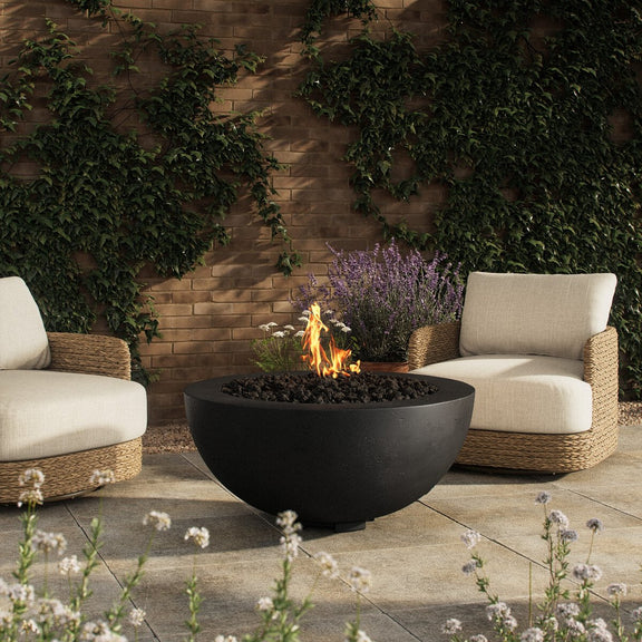 Bronson Outdoor Fire Table - Textured Ebony