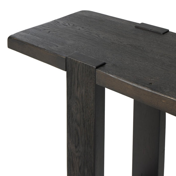 Matei Console Table - Smoked Black