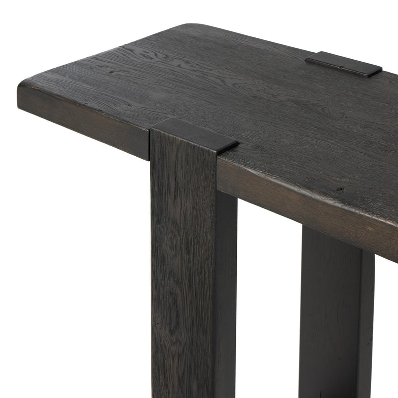 Matei Console Table - Smoked Black