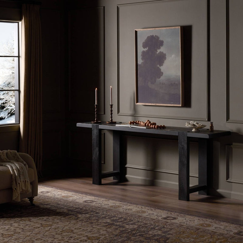 Matei Console Table - Smoked Black