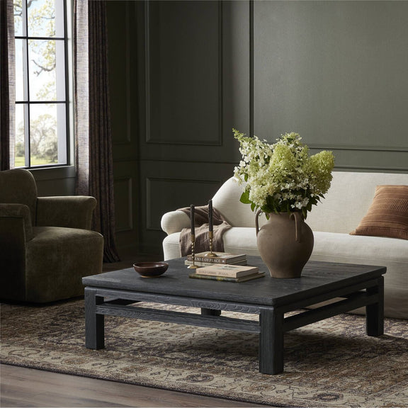 Oman Coffee Table - Rustic Black Veneer
