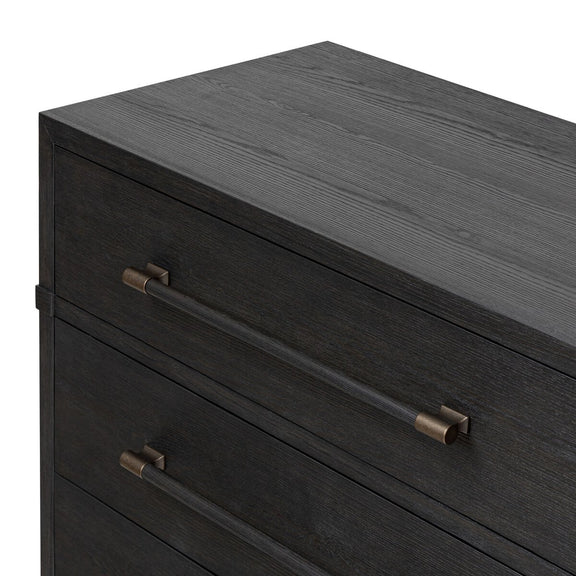 Adolfo 6 Drawer Dresser - Modern Black Ash