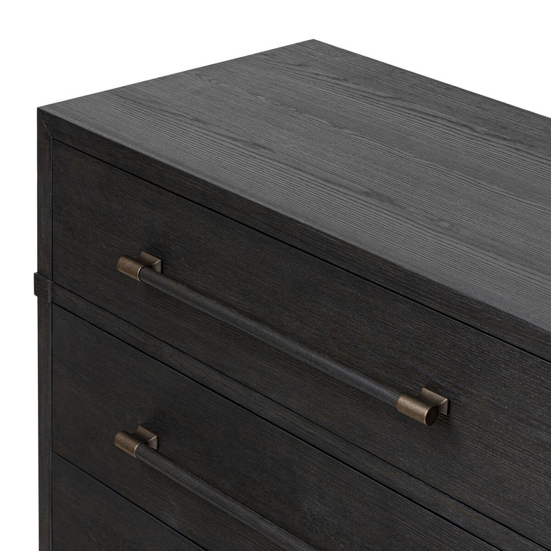 Adolfo 6 Drawer Dresser - Modern Black Ash