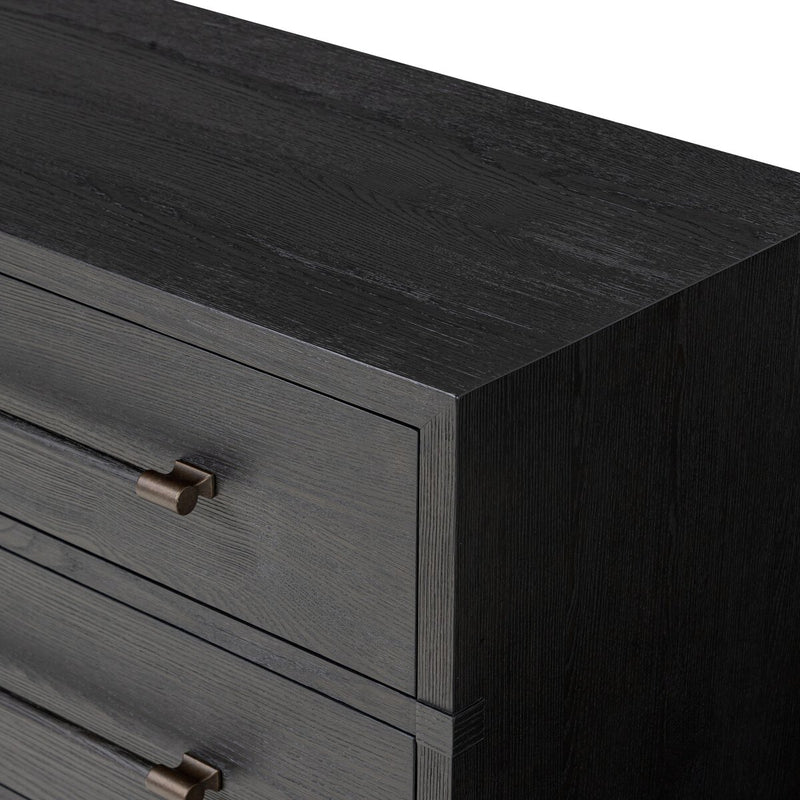 Adolfo 6 Drawer Dresser - Modern Black Ash