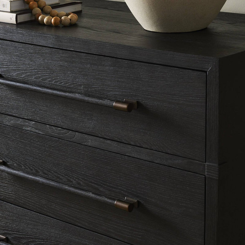 Adolfo 6 Drawer Dresser - Modern Black Ash