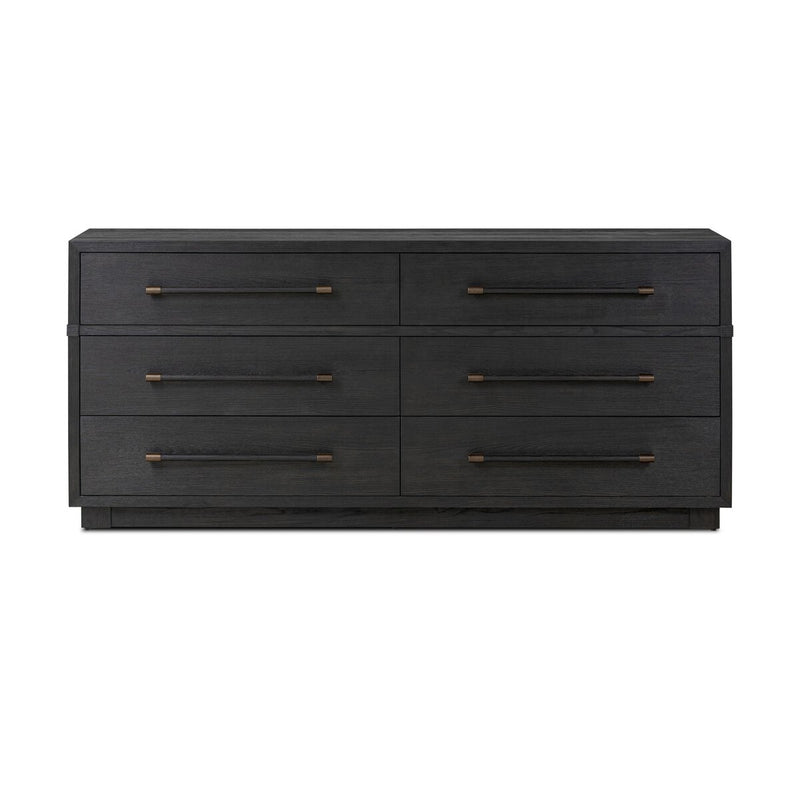 Adolfo 6 Drawer Dresser - Modern Black Ash