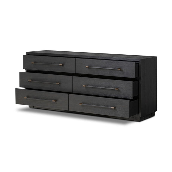 Adolfo 6 Drawer Dresser - Modern Black Ash