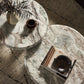 Dakota Nesting Coffee Tables - Creamy Taupe Marble Solid