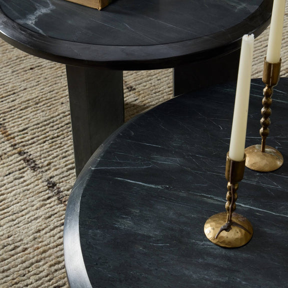 Dakota Nesting Coffee Tables - Black Marble