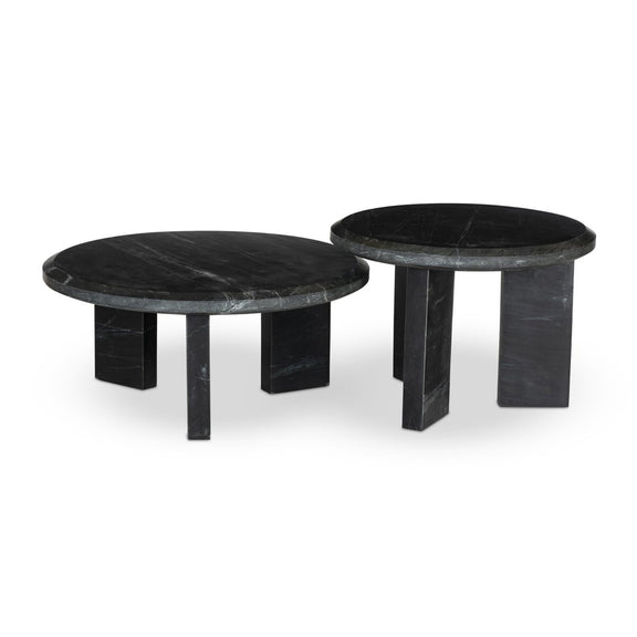 Dakota Nesting Coffee Tables - Black Marble