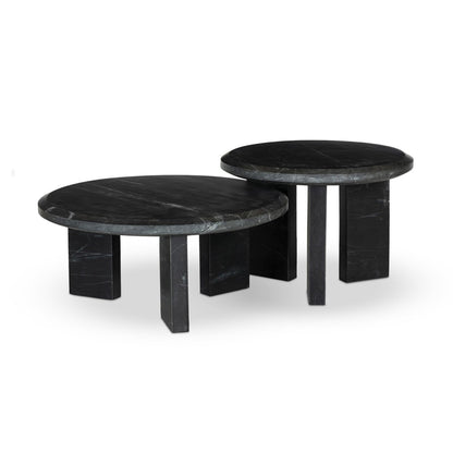 Dakota Nesting Coffee Tables - Black Marble
