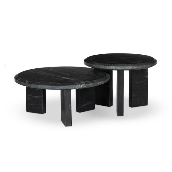 Dakota Nesting Coffee Tables - Black Marble