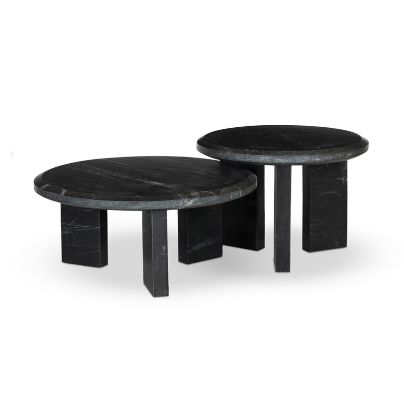 Dakota Nesting Coffee Tables - Black Marble