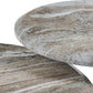 Dakota Nesting Coffee Tables - Dark Taupe Marble Solid