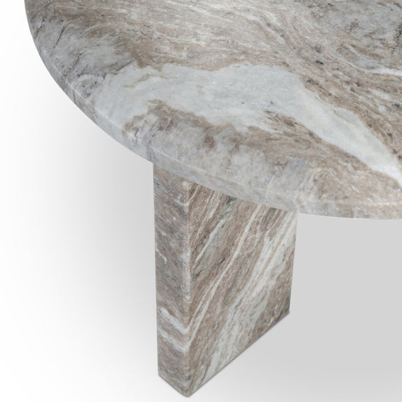 Dakota Nesting Coffee Table - Dark Taupe Marble Solid