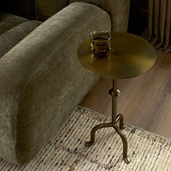 Jocelyn End Table - Dark Brass