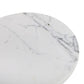 Jocelyn End Table - Veined White Marble