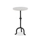 Jocelyn End Table - Veined White Marble