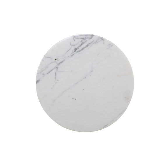 Jocelyn End Table - Veined White Marble