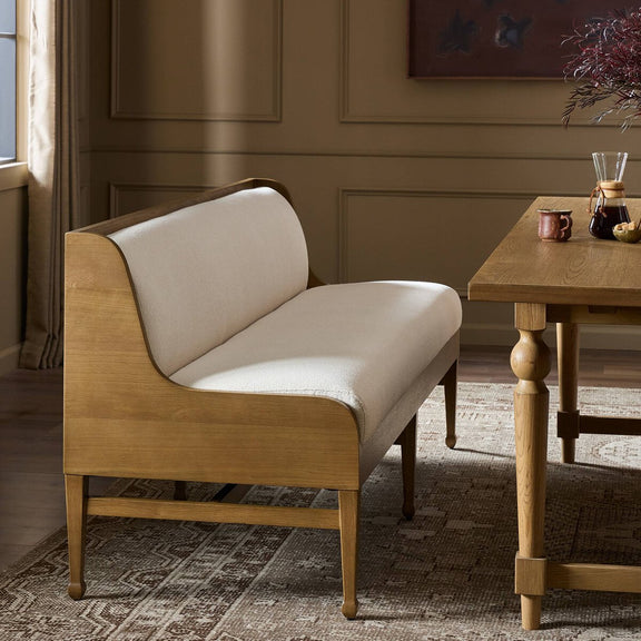 Priscilla Dining Bench - Crypton Wayfarer Snow