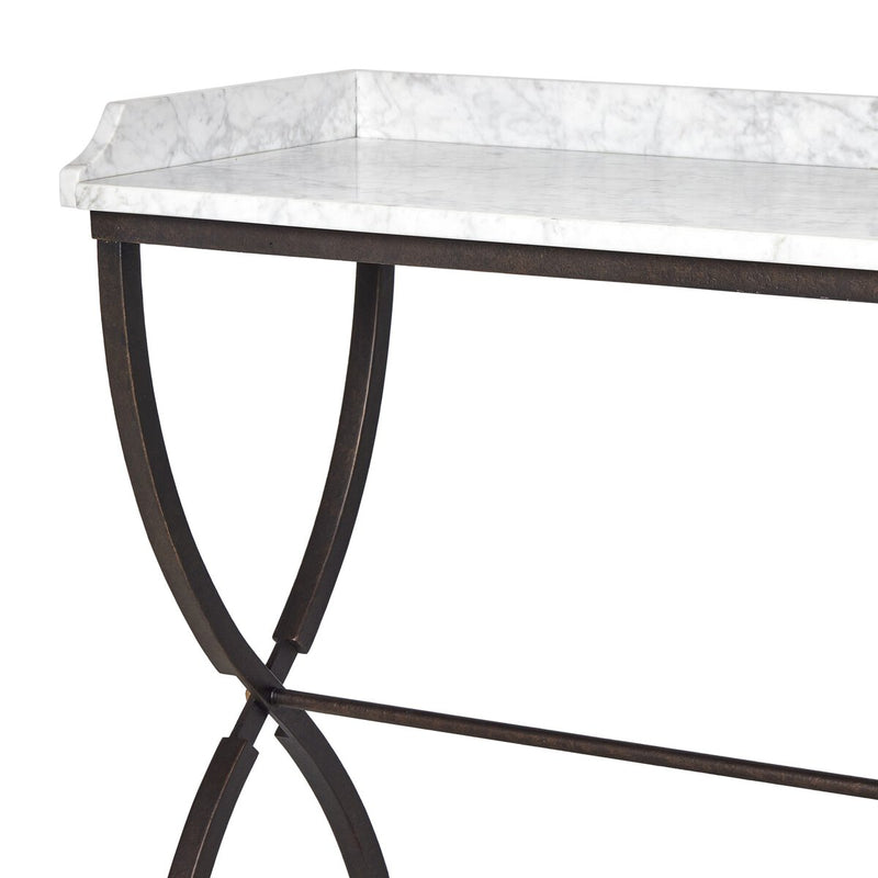 Six Beers Table - Honed White Marble