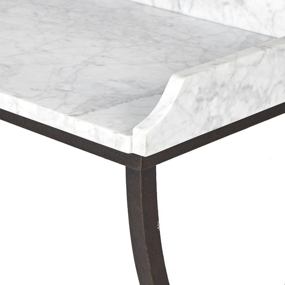 Six Beers Table - Honed White Marble