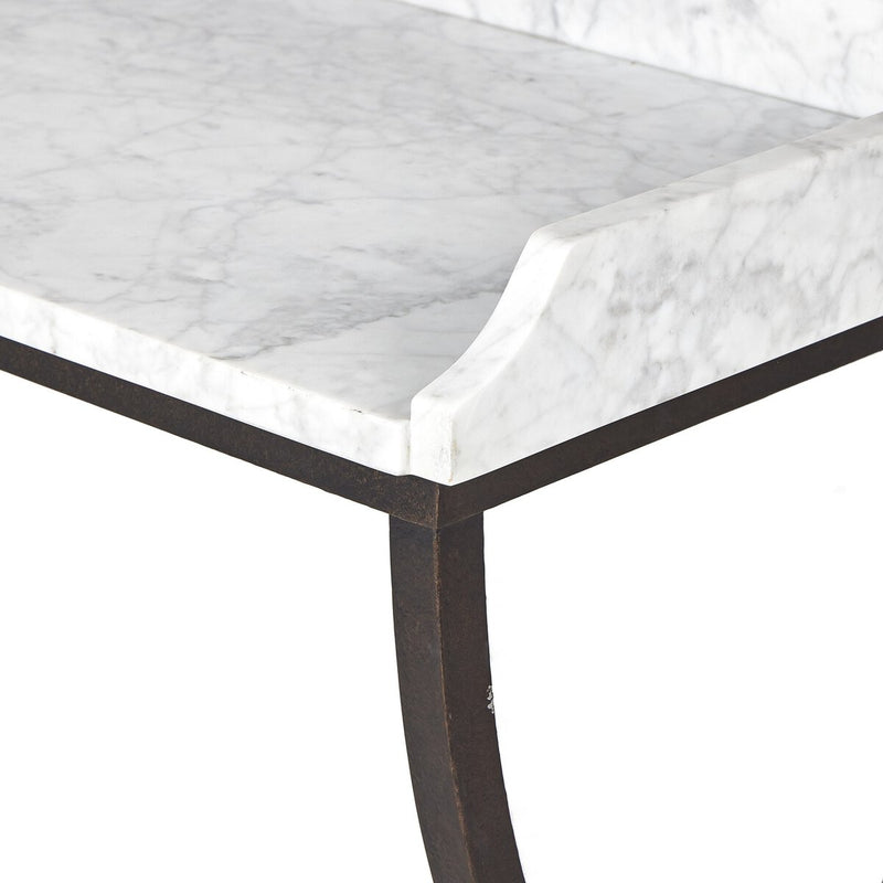 Six Beers Table - Honed White Marble