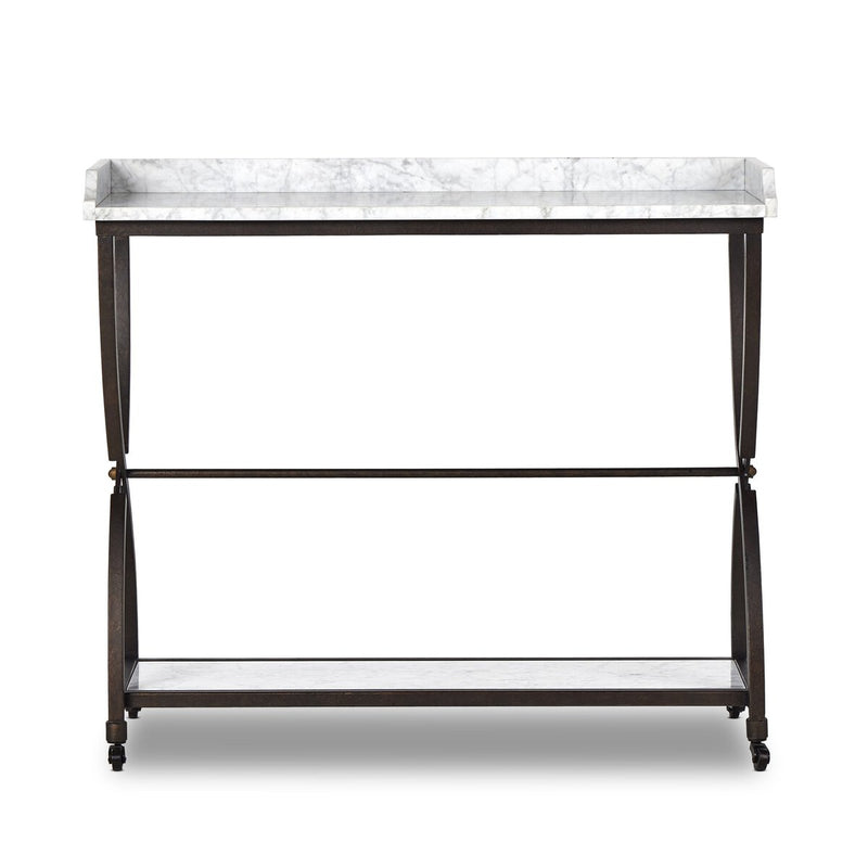 Six Beers Table - Honed White Marble