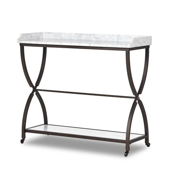 Six Beers Table - Honed White Marble