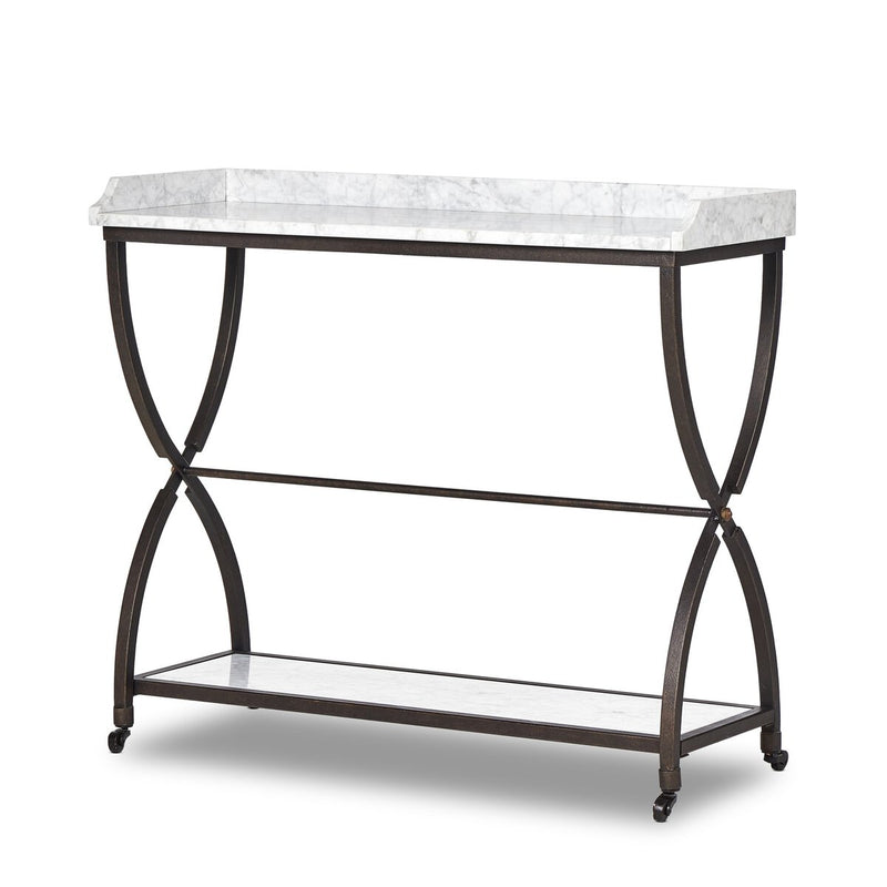 Six Beers Table - Honed White Marble