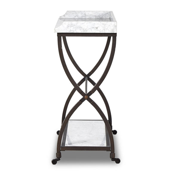 Six Beers Table - Honed White Marble