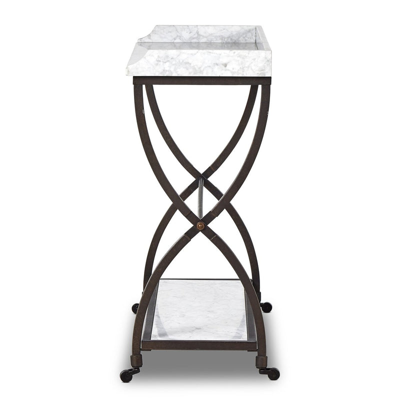 Six Beers Table - Honed White Marble