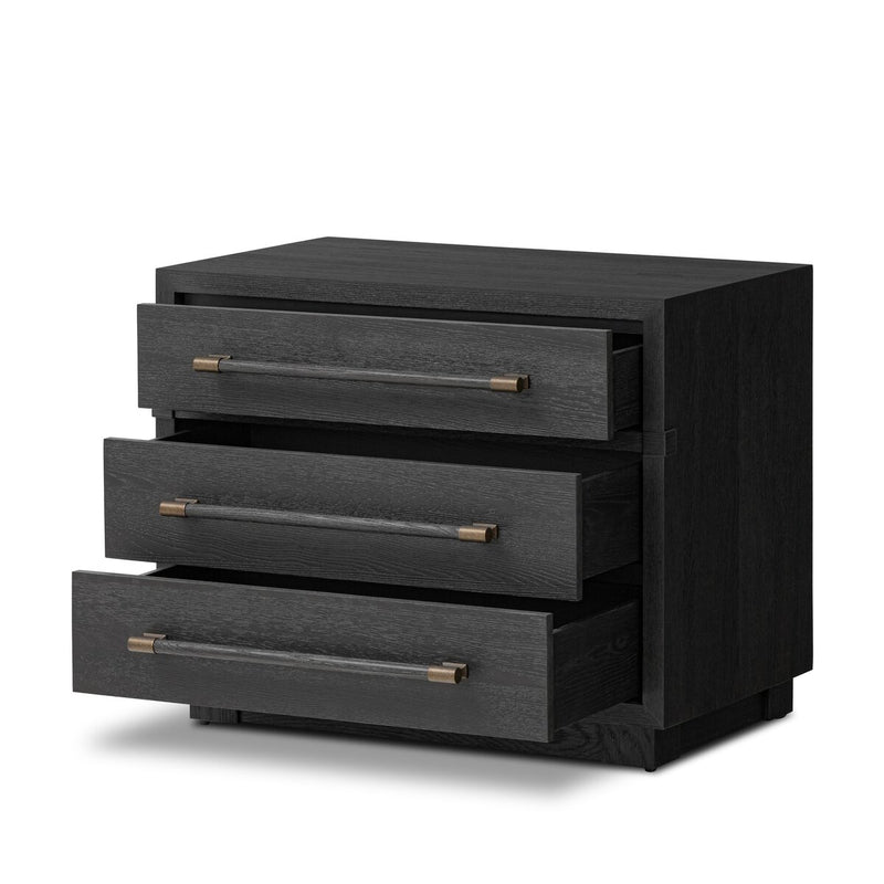 Adolfo Nightstand - Modern Black Ash
