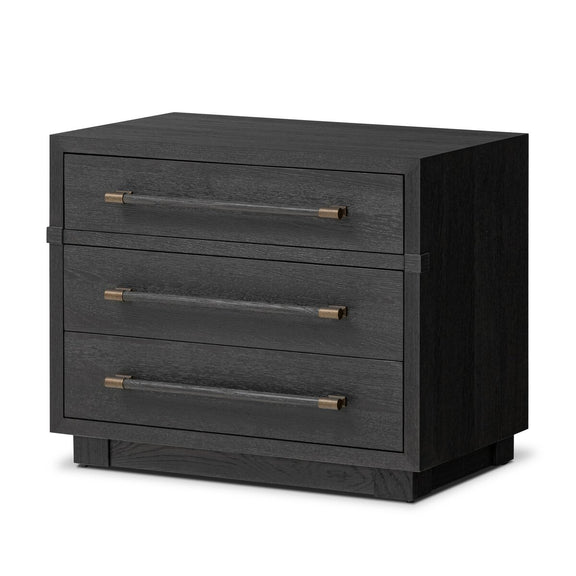 Adolfo Nightstand - Modern Black Ash