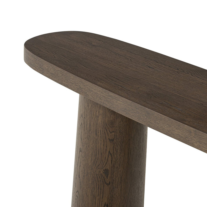 Valen Console Table - Rustic Brown Oak Veneer