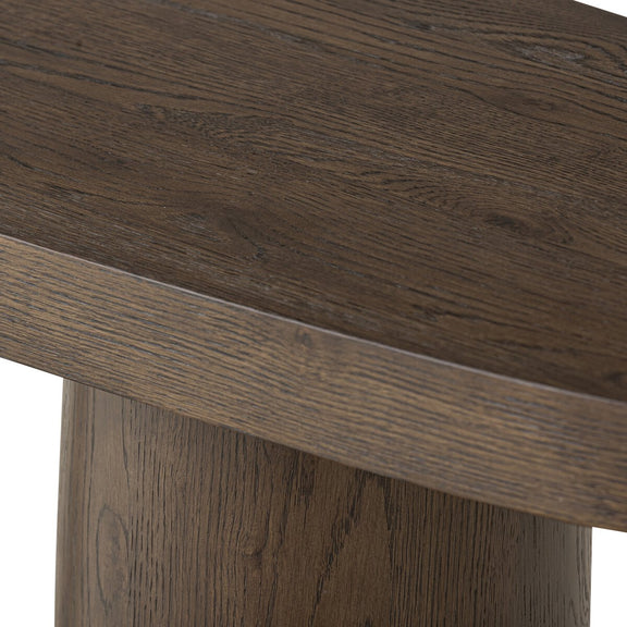 Valen Console Table - Rustic Brown Oak Veneer