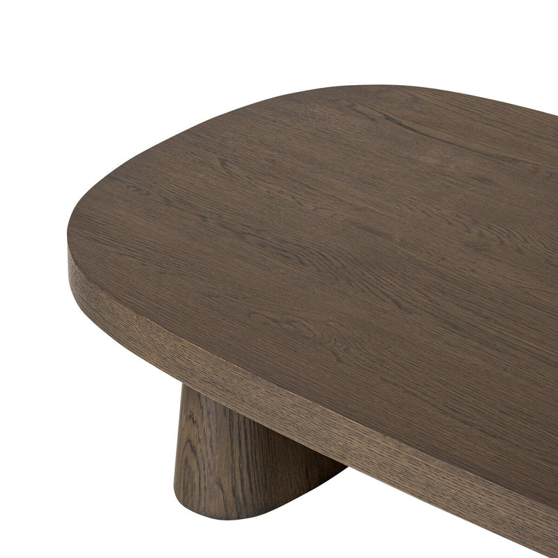 Valen Coffee Table - Rustic Brown Oak Veneer
