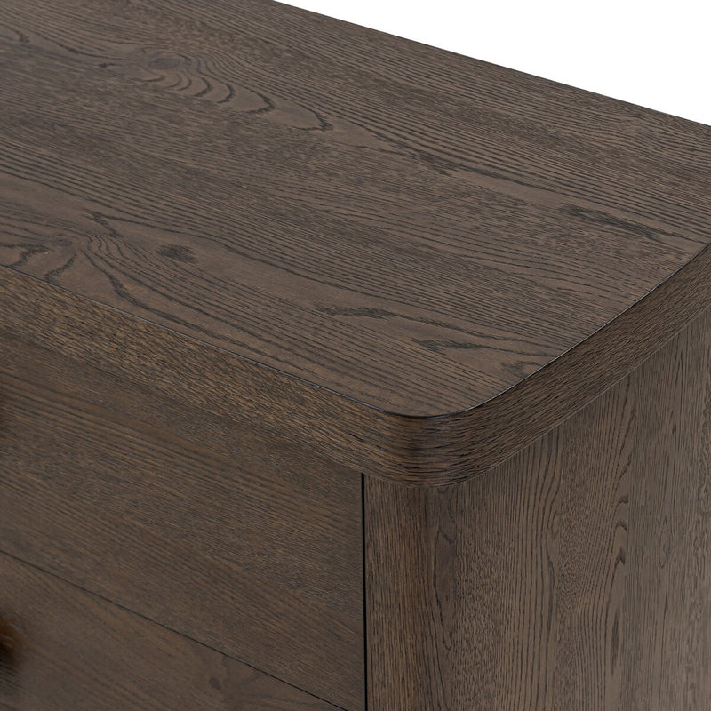 Valen 6 Drawer Dresser - Rustic Brown Oak Veneer
