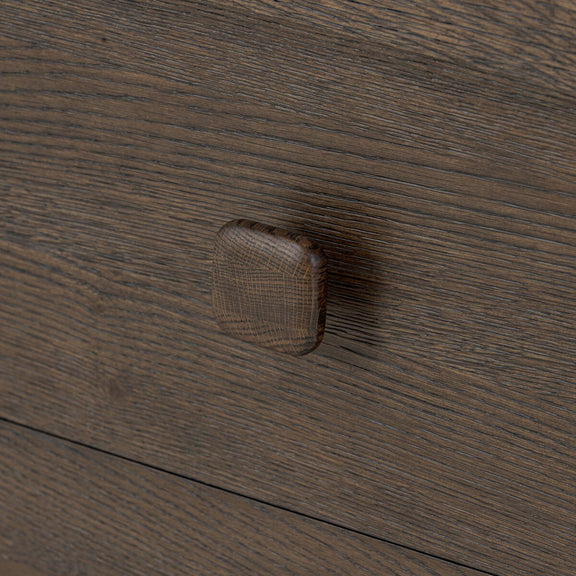 Valen 6 Drawer Dresser - Rustic Brown Oak Veneer