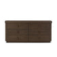 Valen 6 Drawer Dresser - Rustic Brown Oak Veneer