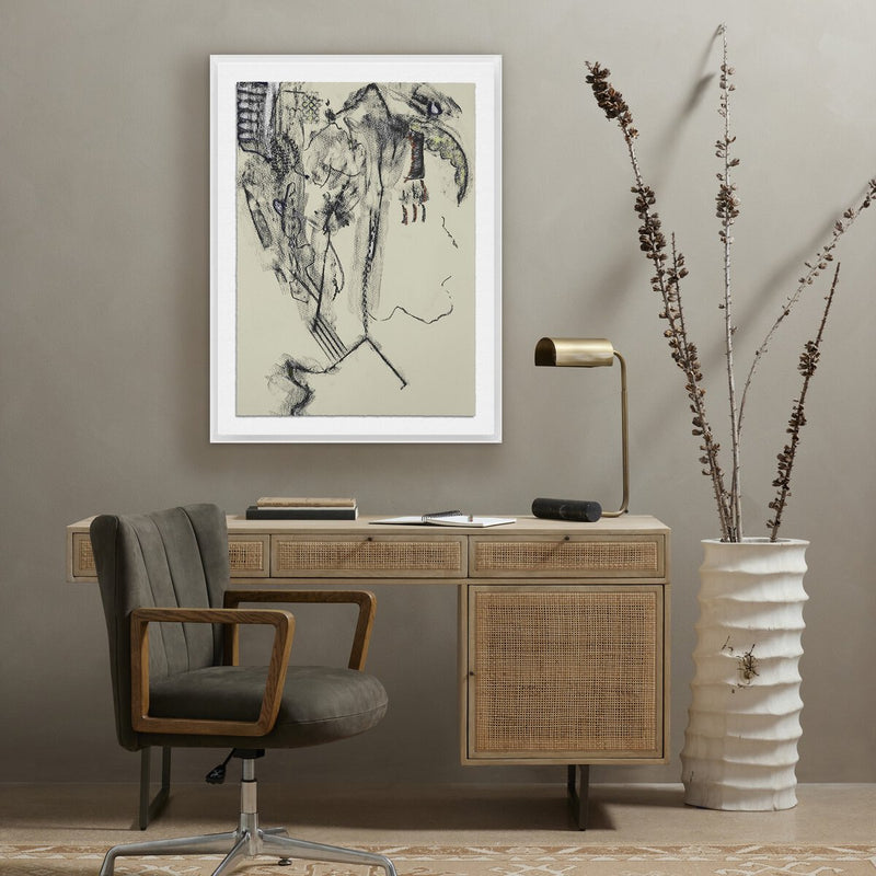 Rubbings 5 by Fox Studios - Grey Acrylic Shadow Box
