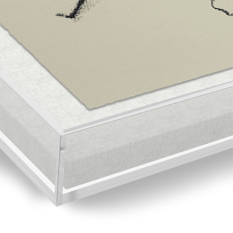 Rubbings 5 by Fox Studios - Grey Acrylic Shadow Box