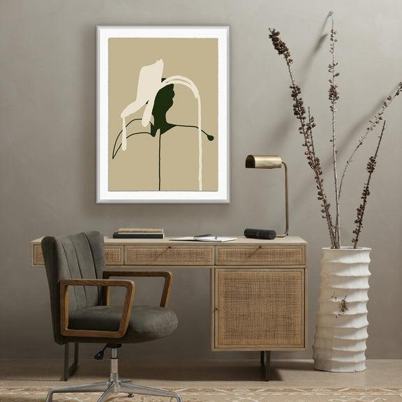Stems 4 by Fox Studios - Grey Acrylic Shadow Box