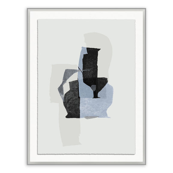 Monoprint 2 by Fox Studios - Light Smoke Grey Acrylic Shadow Box