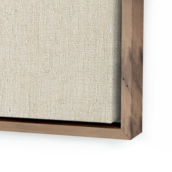 Beige No. 1 by Karen Covey - Rustic Walnut Floater