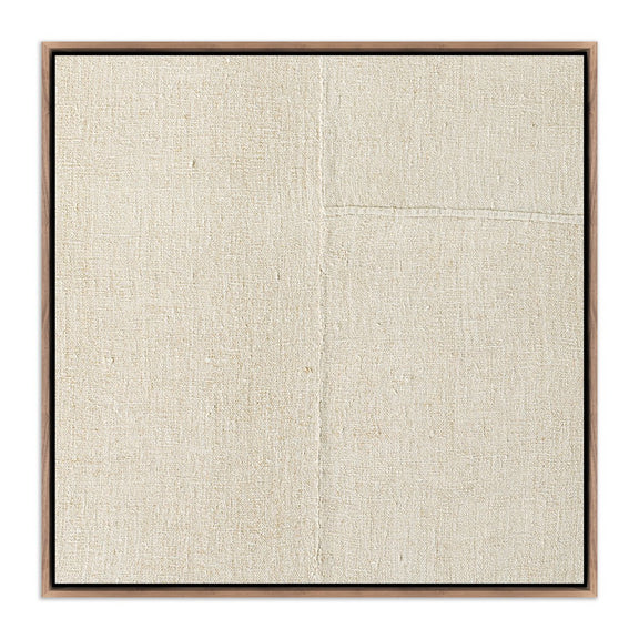 Beige No. 1 by Karen Covey - Rustic Walnut Floater