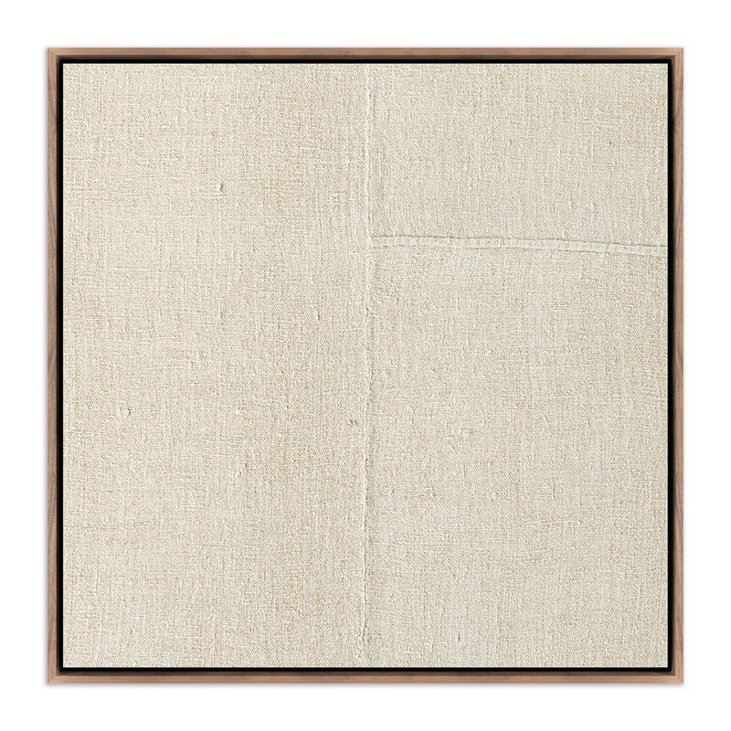 Beige No. 1 by Karen Covey - Rustic Walnut Floater
